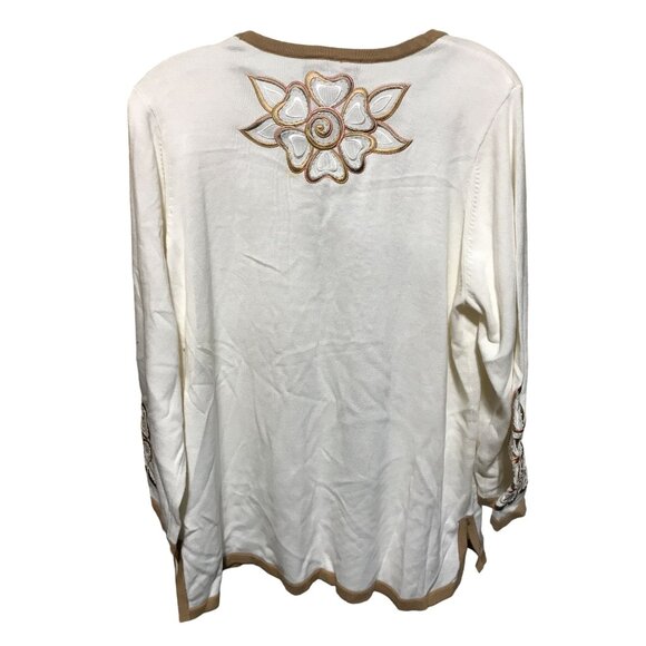 Bob Mackie‎ 2 Pc. Womens Twin Set 3/4 Length Sleeves Size Medium - Picture 6 of 7